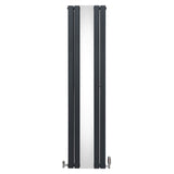 Platt Spegelradiator & Ventiler - 1800mm x 425mm – Grå