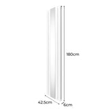 Platt Spegelradiator & Ventiler - 1800mm x 425mm – Vit