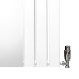 Platt Spegelradiator & Ventiler - 1800mm x 425mm – Vit