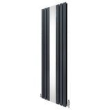 Platt Spegelradiator & Ventiler - 1800mm x 565mm – Grå