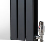 Platt Spegelradiator & Ventiler - 1800mm x 565mm – Grå