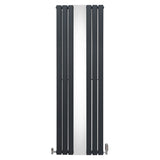 Platt Spegelradiator & Ventiler - 1800mm x 565mm – Grå