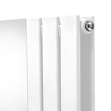 Platt Spegelradiator & Ventiler - 1800mm x 565mm – Vit