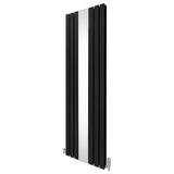 Platt Spegelradiator & Ventiler - 1800mm x 565mm – Svart