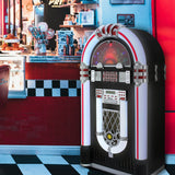 Jukebox med Vinylspelare, Ljudsystem & Belysning