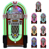 Retro-jukebox med skivspelare och CD-fodral för 40 skivor
