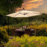 Beige 3m LED Cantilever Parasoll