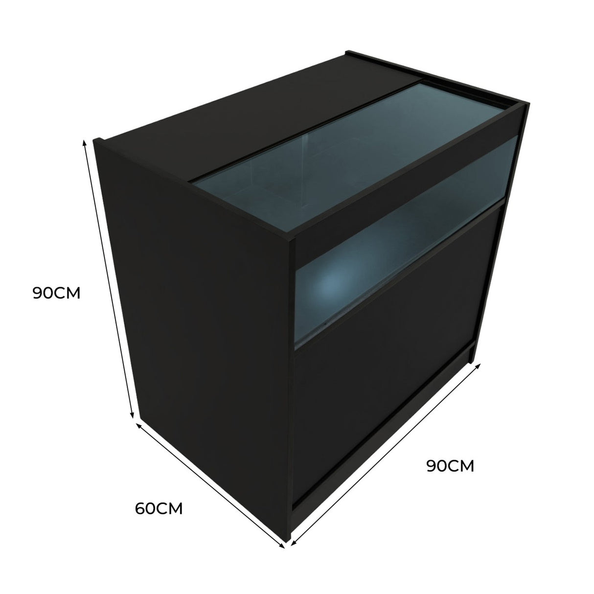 B900 Butiksmodul med LED – Svart