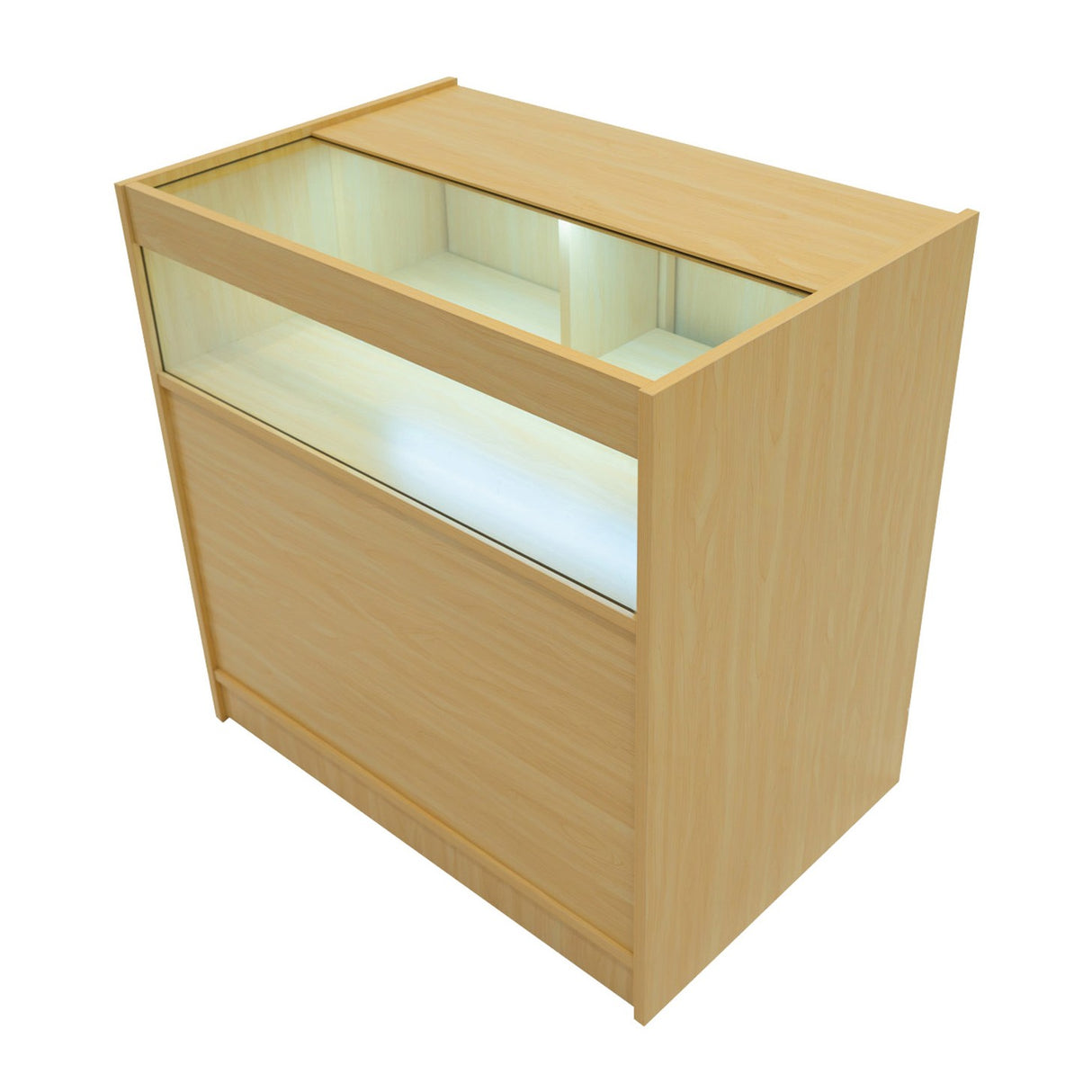 B900 Butiksmodul med LED – Lönnfärgad finish