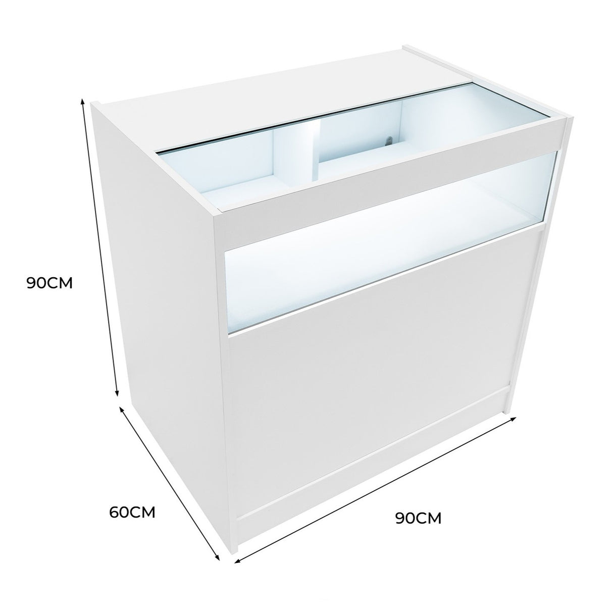 B900 Butiksmodul med LED – Vit