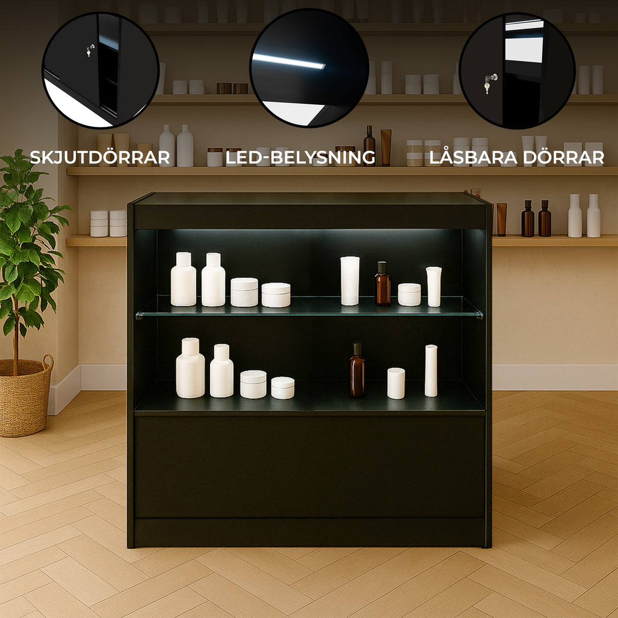 C900 Butiksmodul med LED – Svart