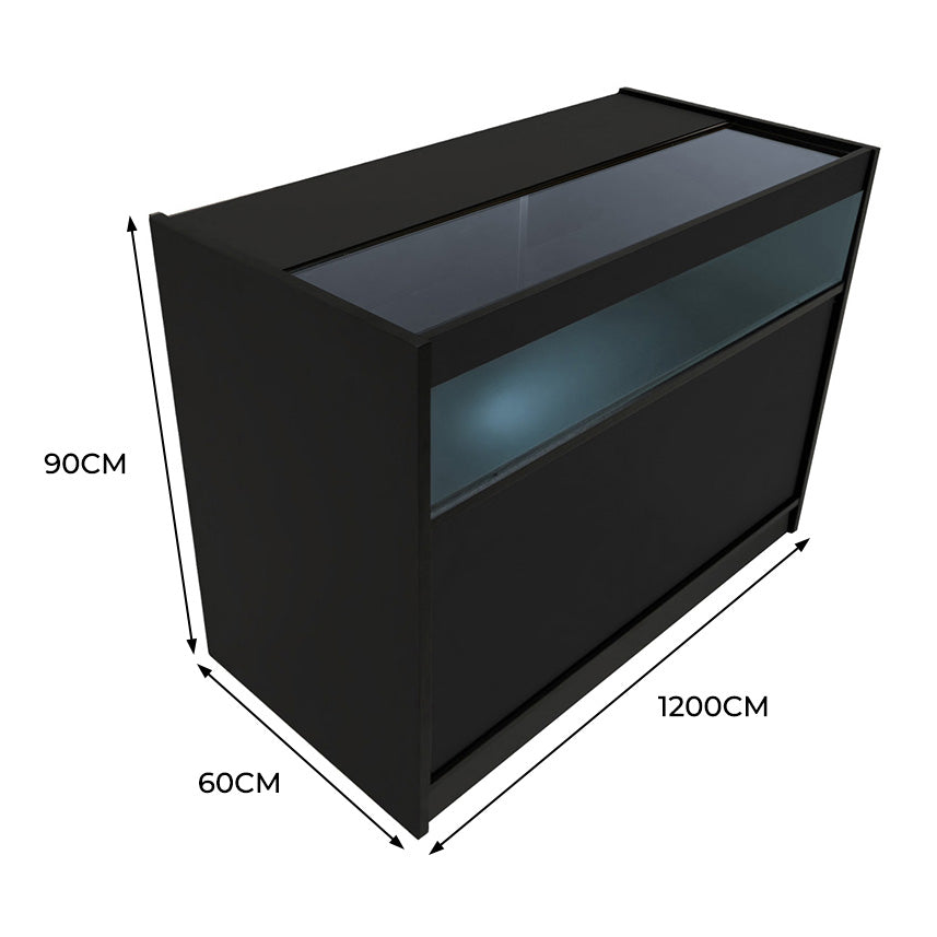 B1200 Butiksmodul med LED – Svart