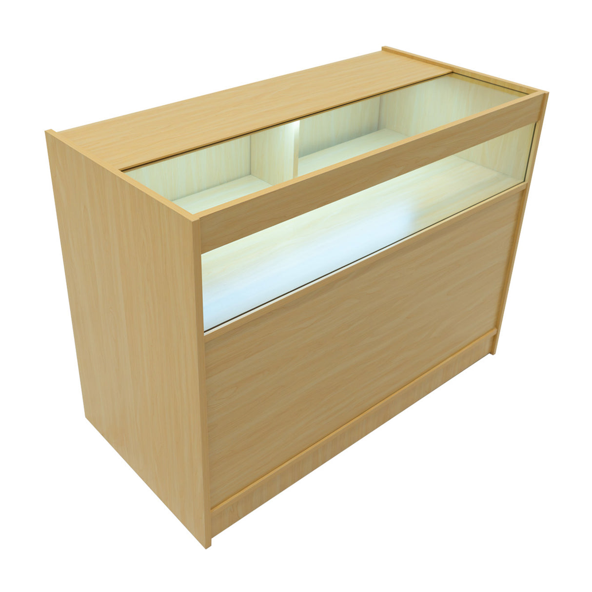 B1200 Butiksmodul med LED – Lönnfärgad finish