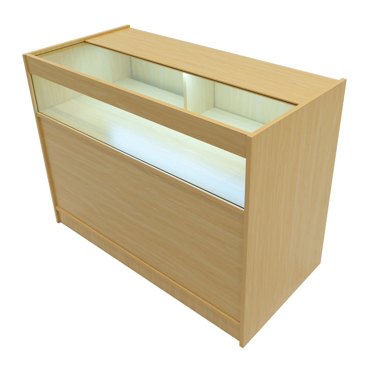 B1200 Butiksmodul med LED – Lönnfärgad finish