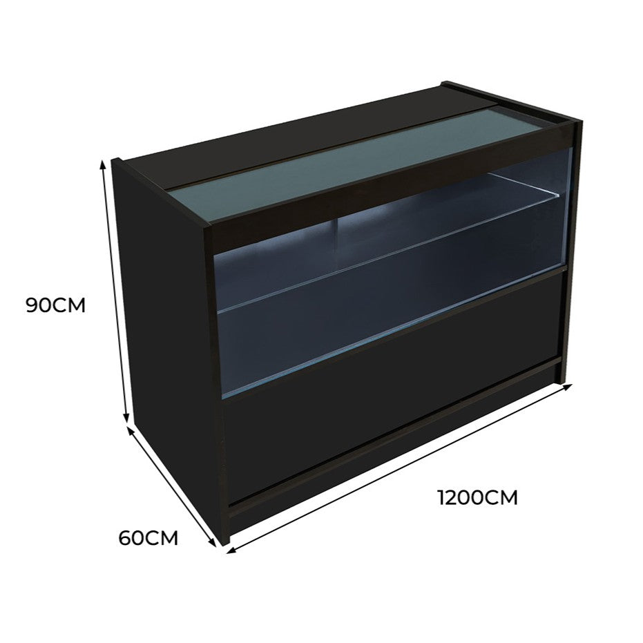 C1200 Butiksmodul med LED – Svart