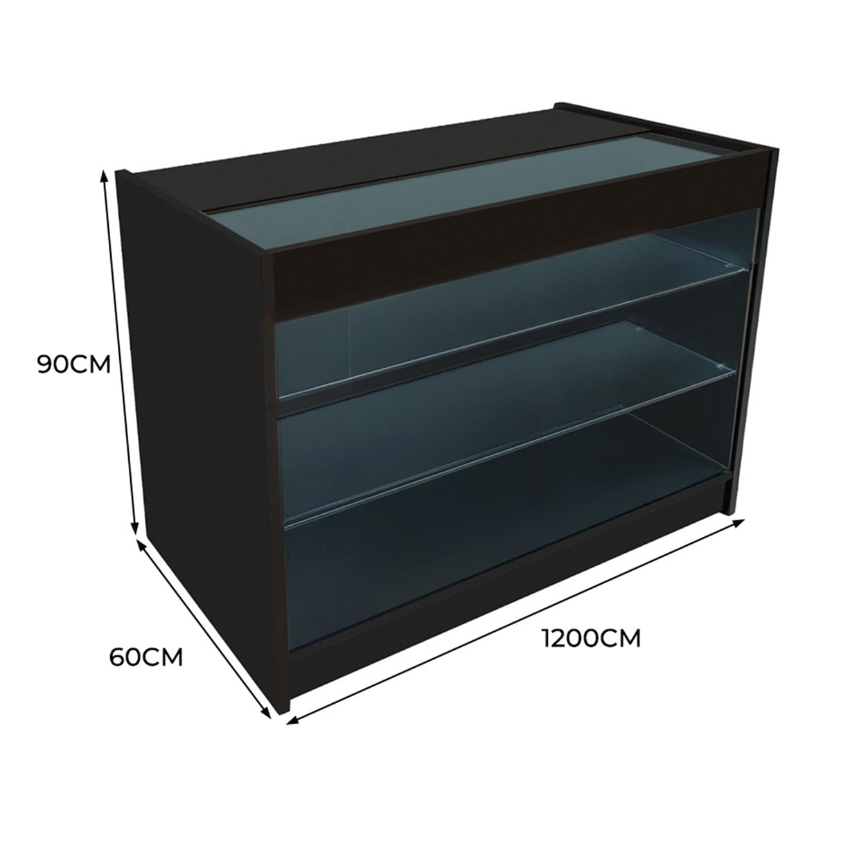 K1200 Butiksmodul med LED – Svart