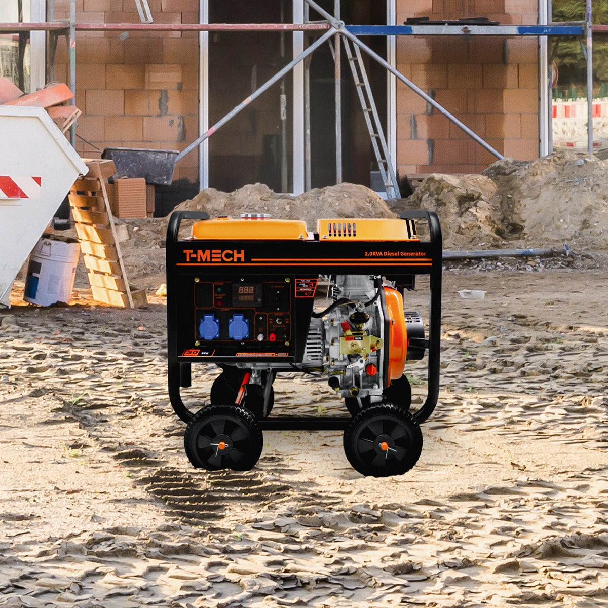 T-Mech Portabel Dieselgenerator Öppen Ram 2kVA