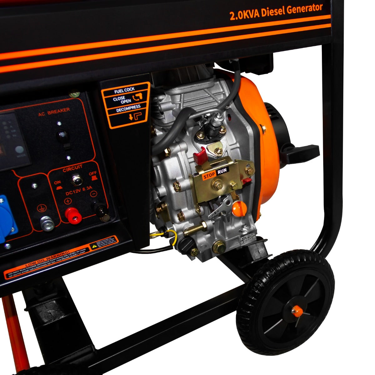 T-Mech Portabel Dieselgenerator Öppen Ram 2kVA