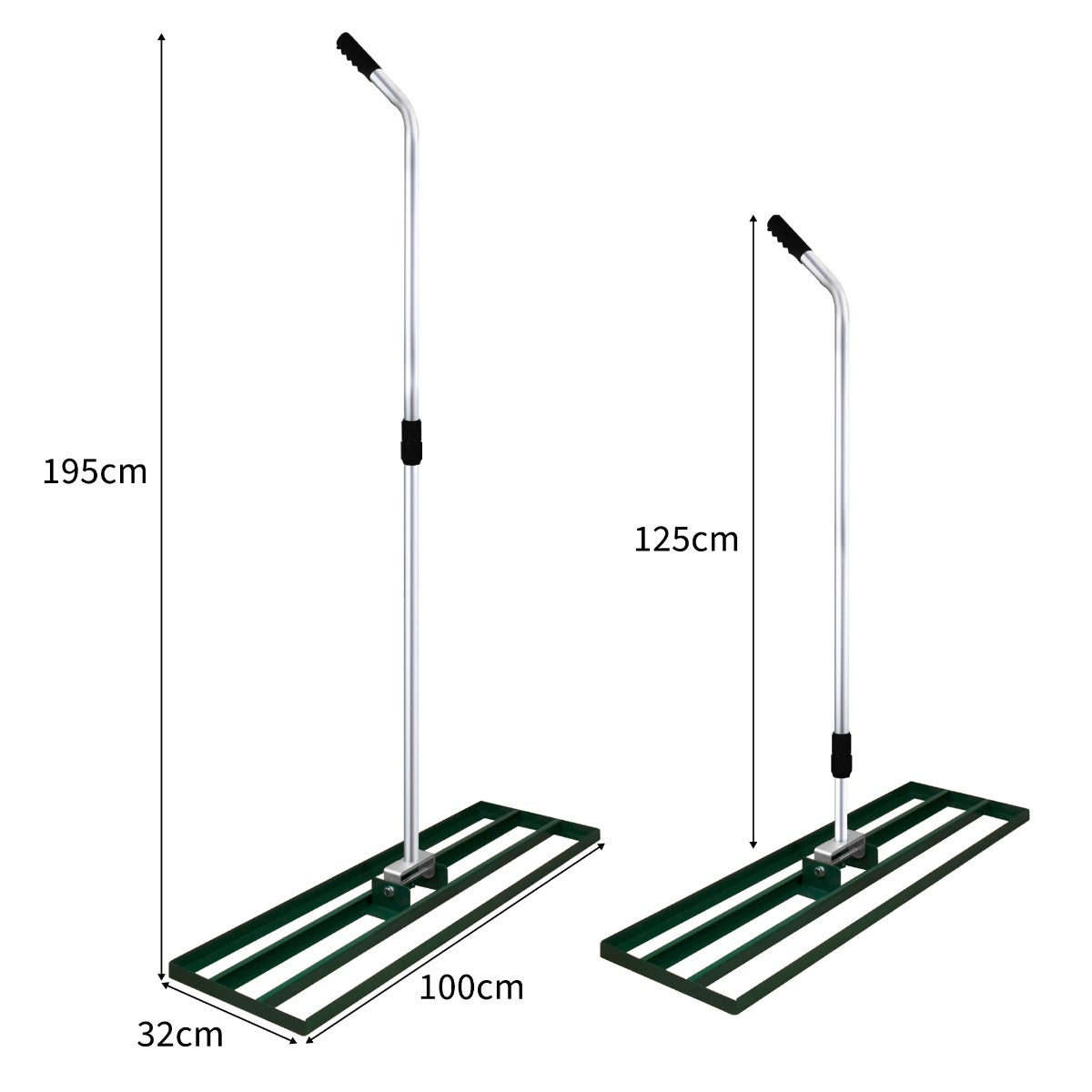 T-Mech Gräsutjämningsräfsa 100cm – Grön