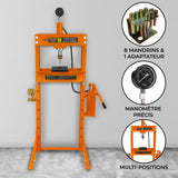 Hydraulisk Verkstadspress med Manometer - 20 Ton