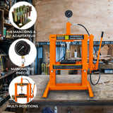 Hydraulisk Verkstadspress med Manometer – 10 Ton