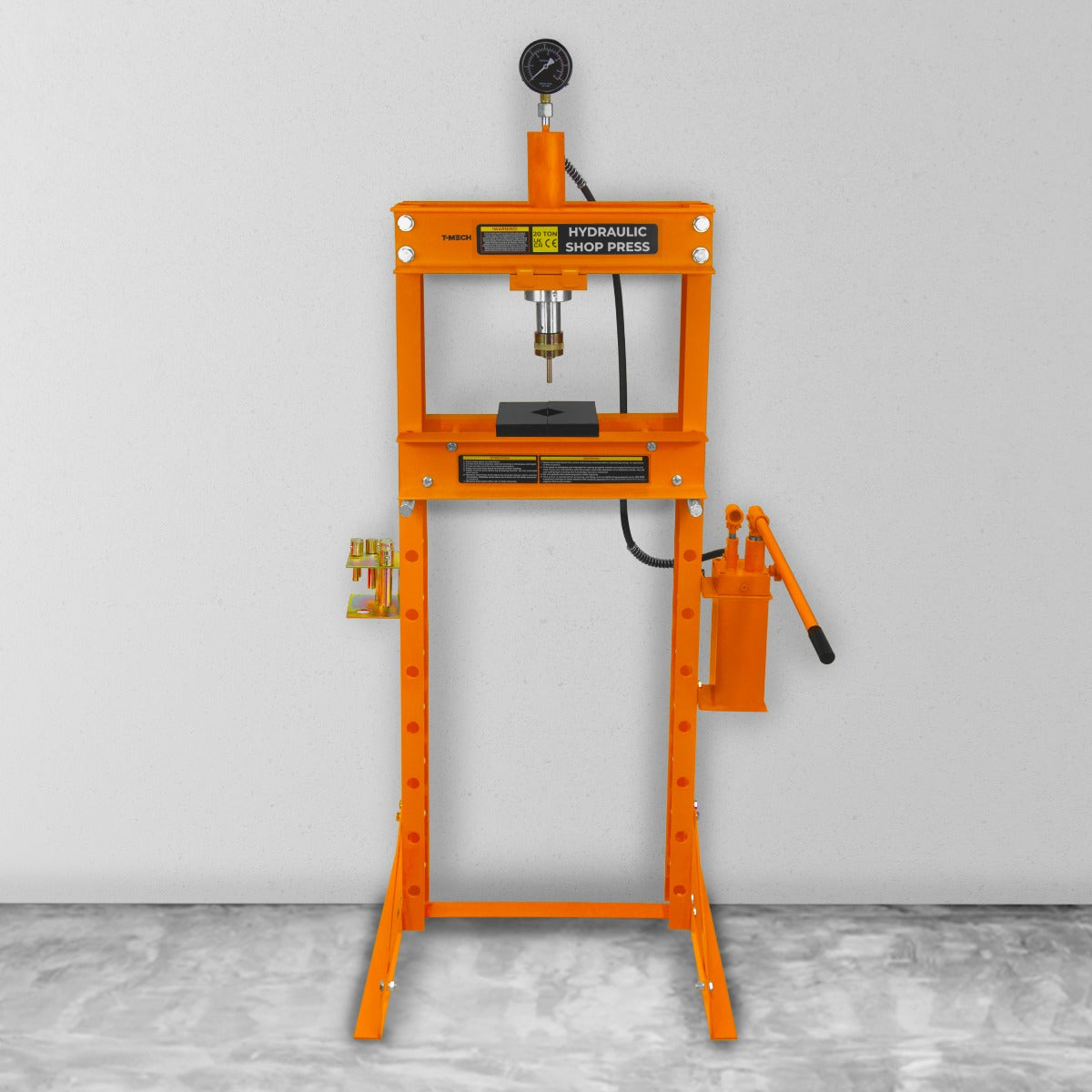 Hydraulisk Verkstadspress med Manometer - 20 Ton