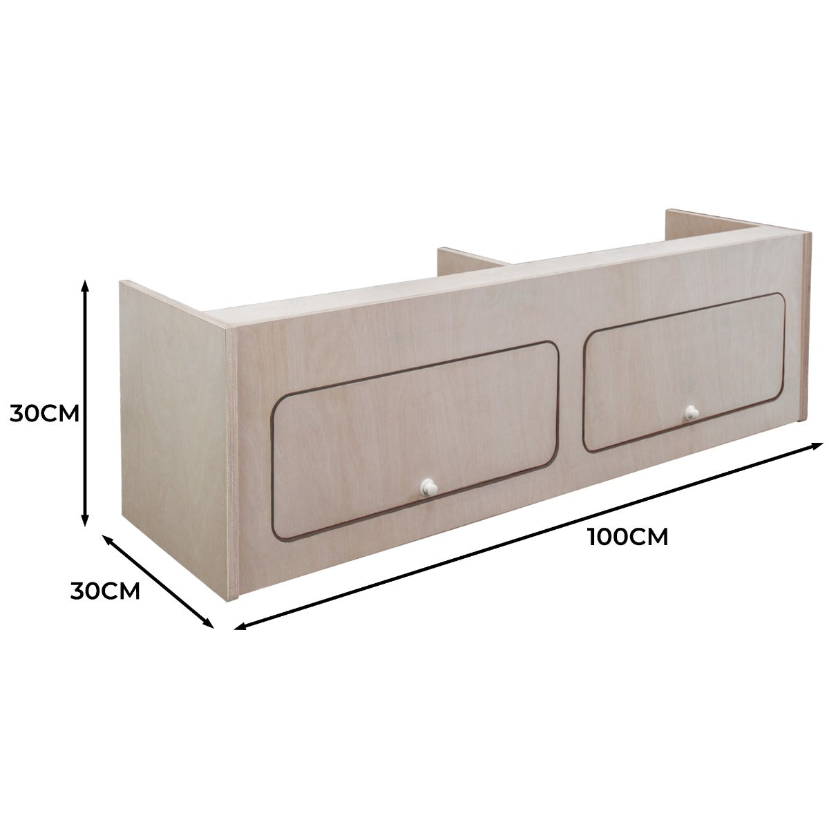 Överskåp för Inredning i Skåpbil – 100cm x 30cm x 30cm