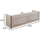 Överskåp för Inredning i Skåpbil med Svart List – 120cm x 35cm x 35cm