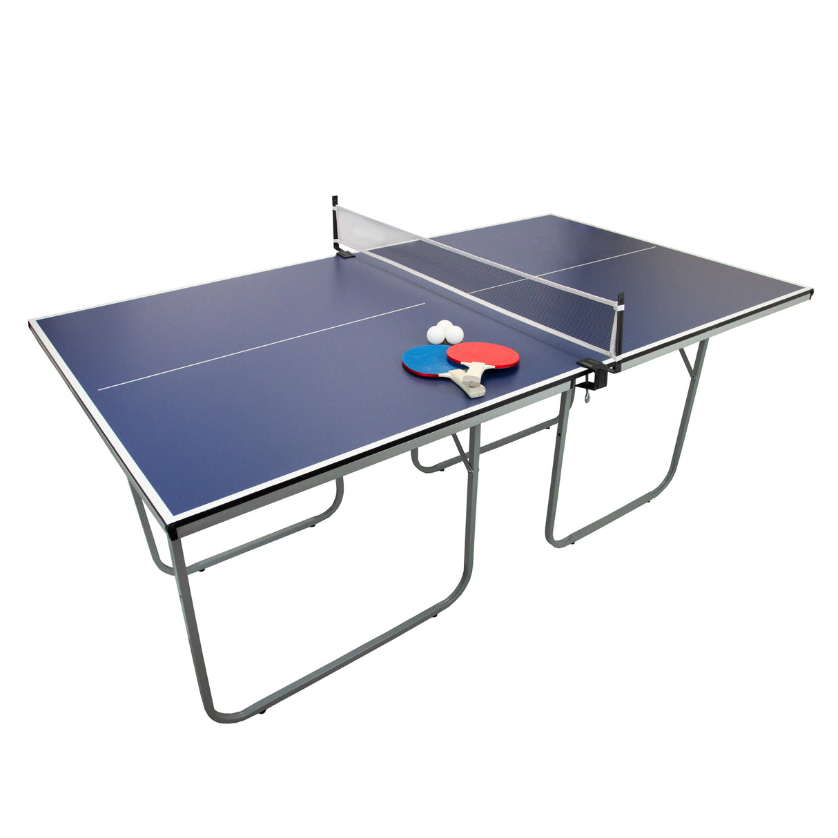 Hopfällbart Pingisbord med Tillbehör