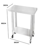 KuKoo Avlastningsbord – 80cm x 60cm x 30cm