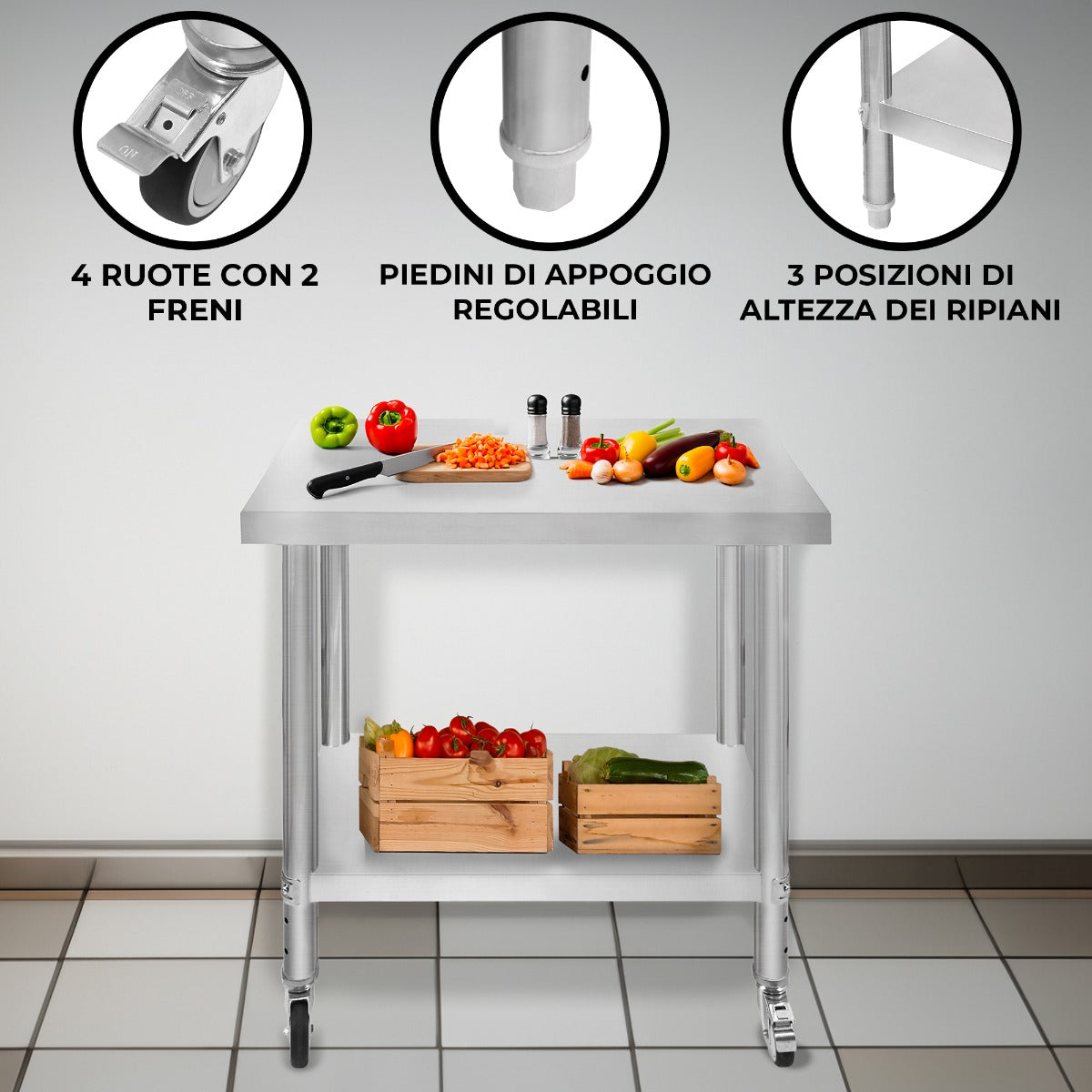 KuKoo Avlastningsbord – 86cm x 76cm x 45cm