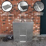 Förvaringsbox för Kol i Galvaniserat Stål - 250kg