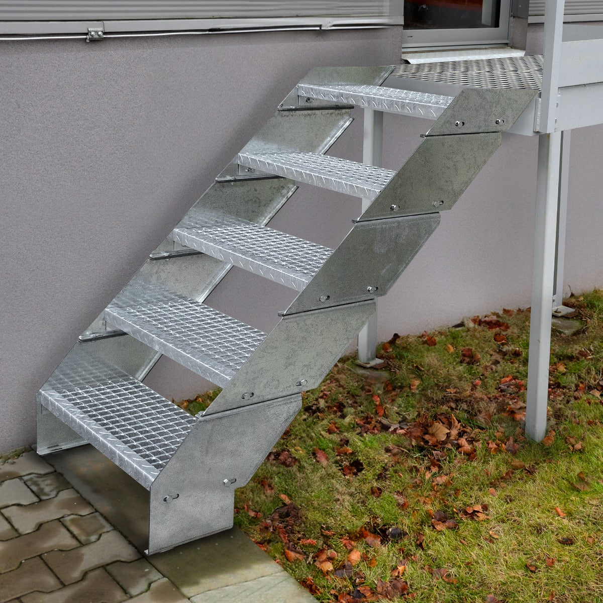 Extra Trappsteg i Galvaniserat Stål - 600 mm bred