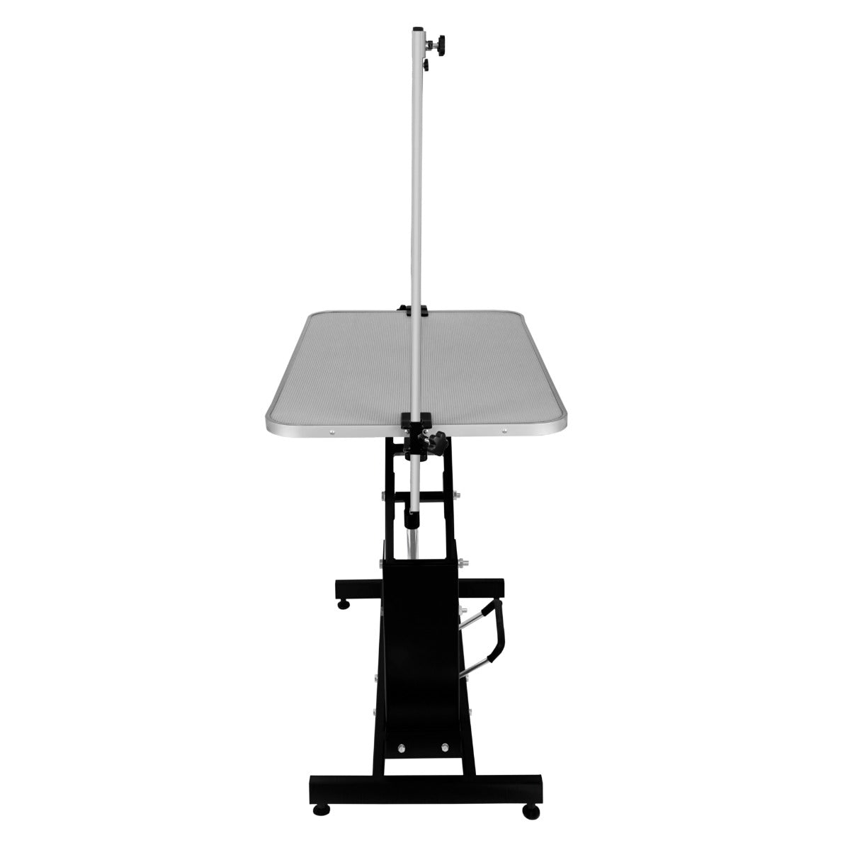 Svart hydrauliskt trimningsbord - grå bordsskiva