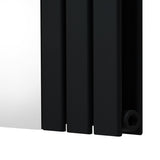 Platt Spegelradiator - 1800mm x 425mm – Svart