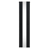 Platt Spegelradiator - 1800mm x 425mm – Svart