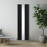 Platt Spegelradiator - 1800mm x 565mm – Svart