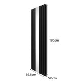 Platt Spegelradiator - 1800mm x 565mm – Svart