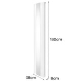 Oval Spegelradiator - 1800mm x 380mm – Vit