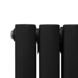 Oval Spegelradiator - 1800mm x 380mm – Svart