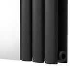 Oval Spegelradiator - 1800mm x 500mm – Grå