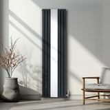 Oval Spegelradiator - 1800mm x 500mm – Grå
