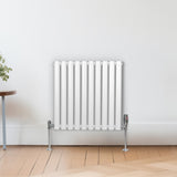 Radiatorer med Ovala Kolumner – 600mm x 600mm – Vit