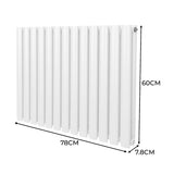 Radiatorer med Ovala Kolumner – 600mm x 780mm – Vit