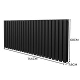 Radiatorer med Ovala Kolumner – 600mm x 1440mm – Svart