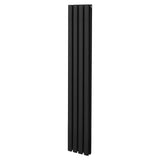 Radiatorer med Ovala Kolumner – 1600mm x 240mm – Svart