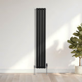 Radiatorer med Ovala Kolumner – 1600mm x 240mm – Svart