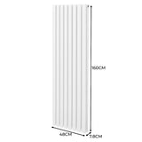 Radiatorer med Ovala Kolumner – 1600mm x 480mm – Vit