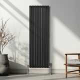 Radiatorer med Ovala Kolumner – 1600mm x 480mm – Svart