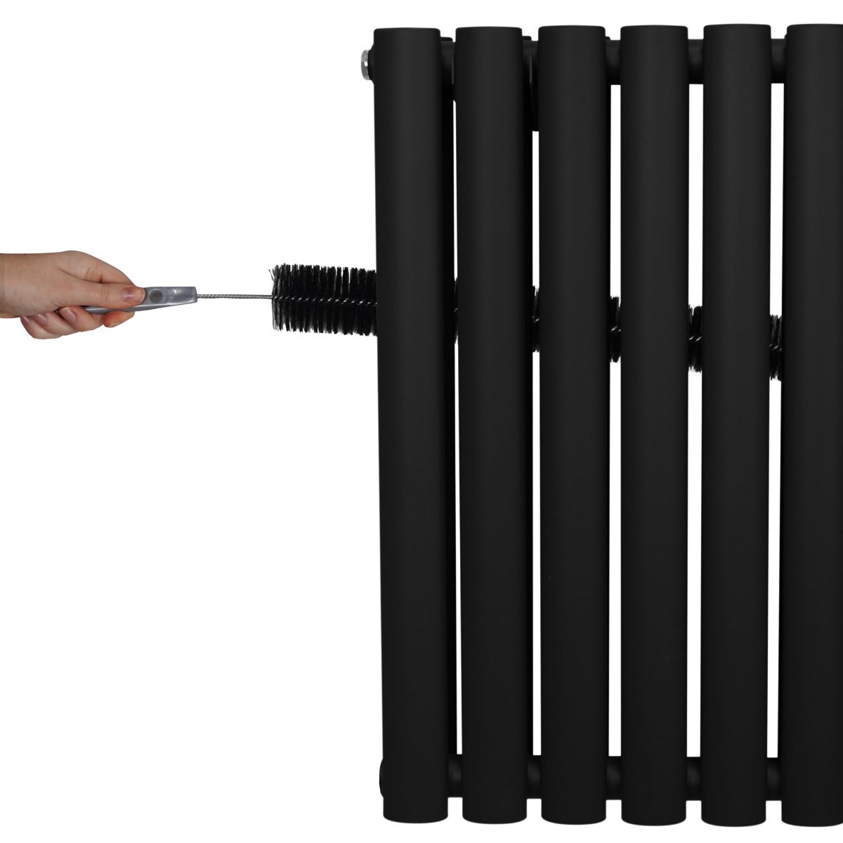 Radiatorer med Ovala Kolumner – 1600mm x 480mm – Svart